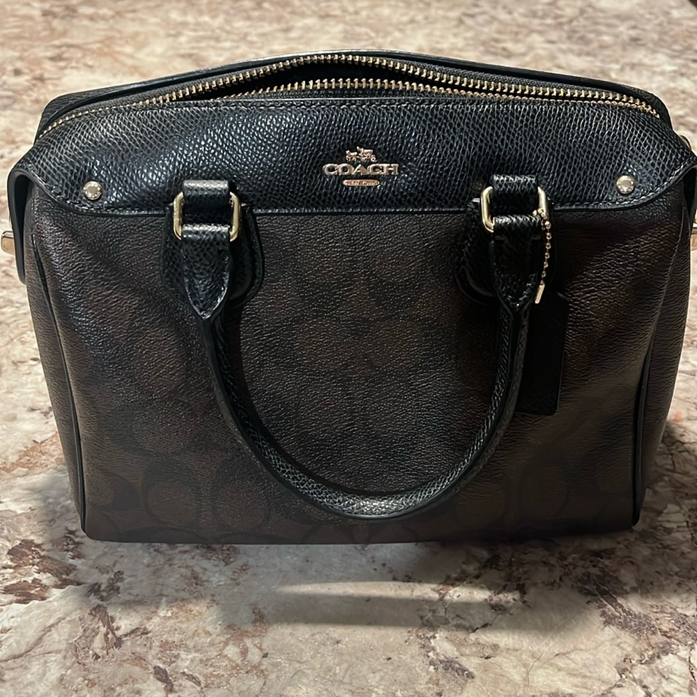 Coach Black and Brown Crossbody Bag